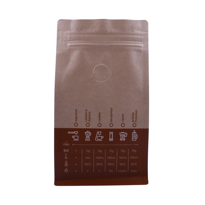Bolsa de café en relieve laminado 250 g con sello