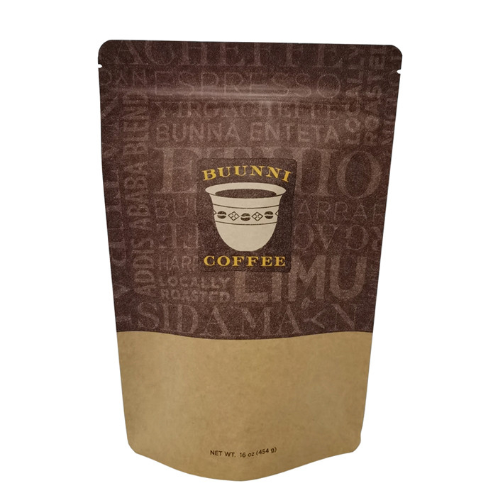 Embalaje flexible a prueba de humedad resealabele comida de papel de café de grado