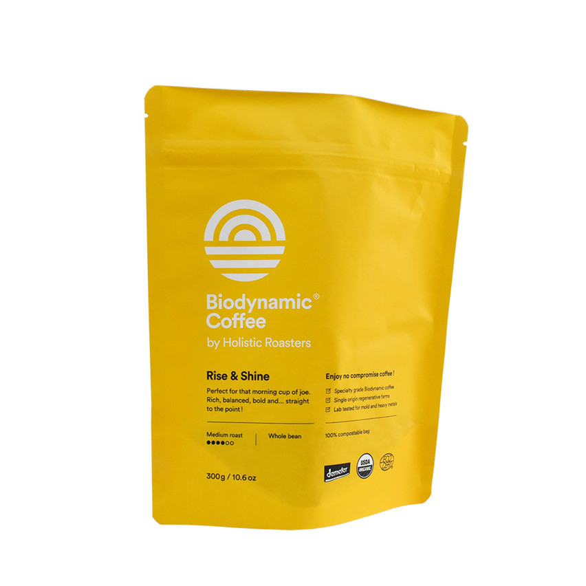 Compostable biodegradable personalizado impreso impreso empaquetando café bolsa al por mayor