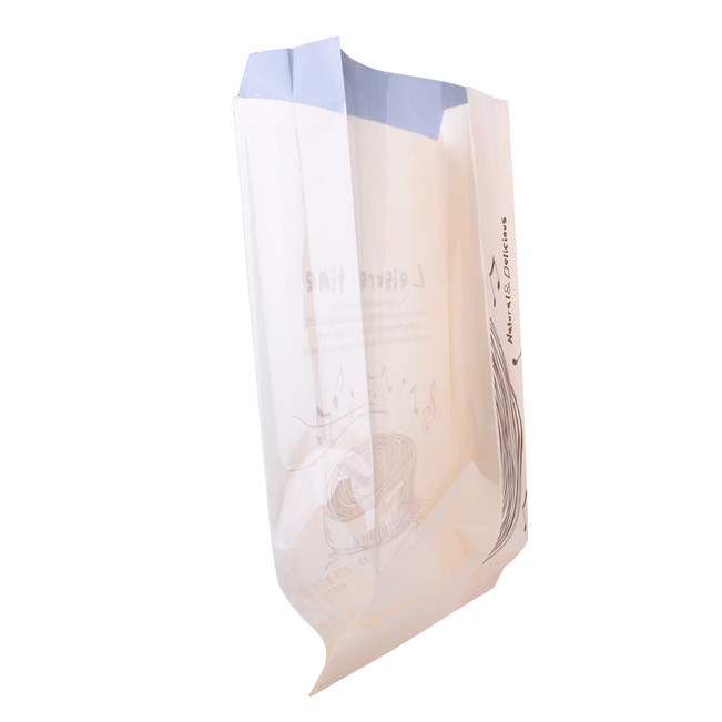 Muestras gratuitas Diseño de bolsa de papel reciclado Compañía de envasado sostenible Bolsa de papel Kraft para pan