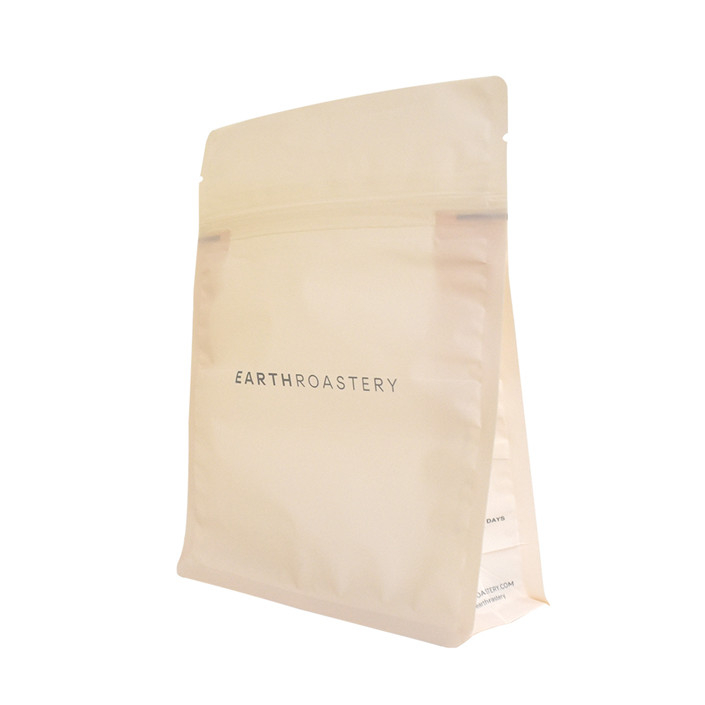 Embalaje de fondo plano Compostable Poly Canada Eco Eco Batory Packaging Coffee Bouch con cremallera
