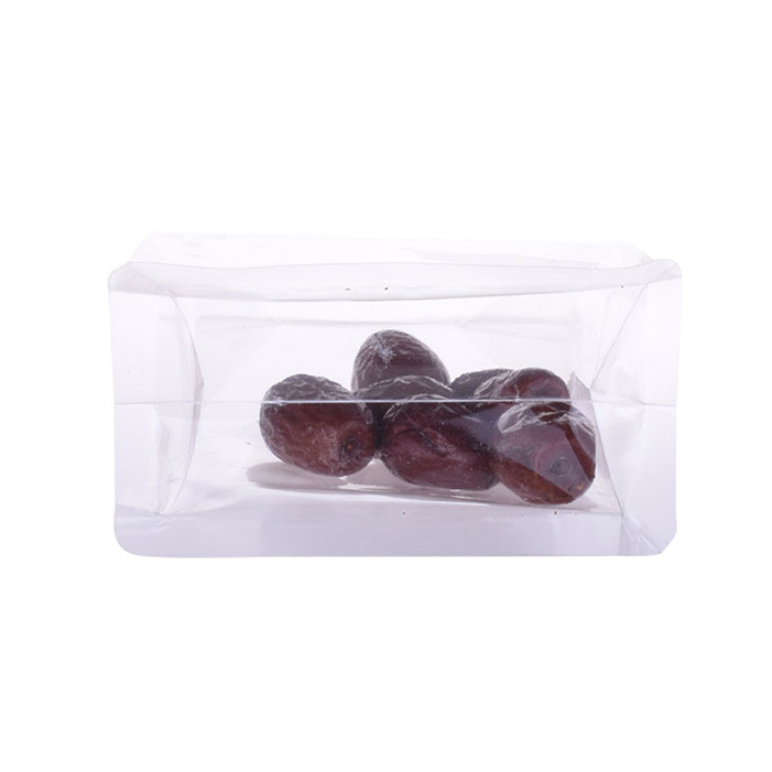 Bolsa de plástico transparente completa biodegradable de fondo cuadrado para empacar bocadillos