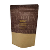 Logotipo personalizado de excelente Calidad compostable Bolsa de papel de pie con tirolina para té