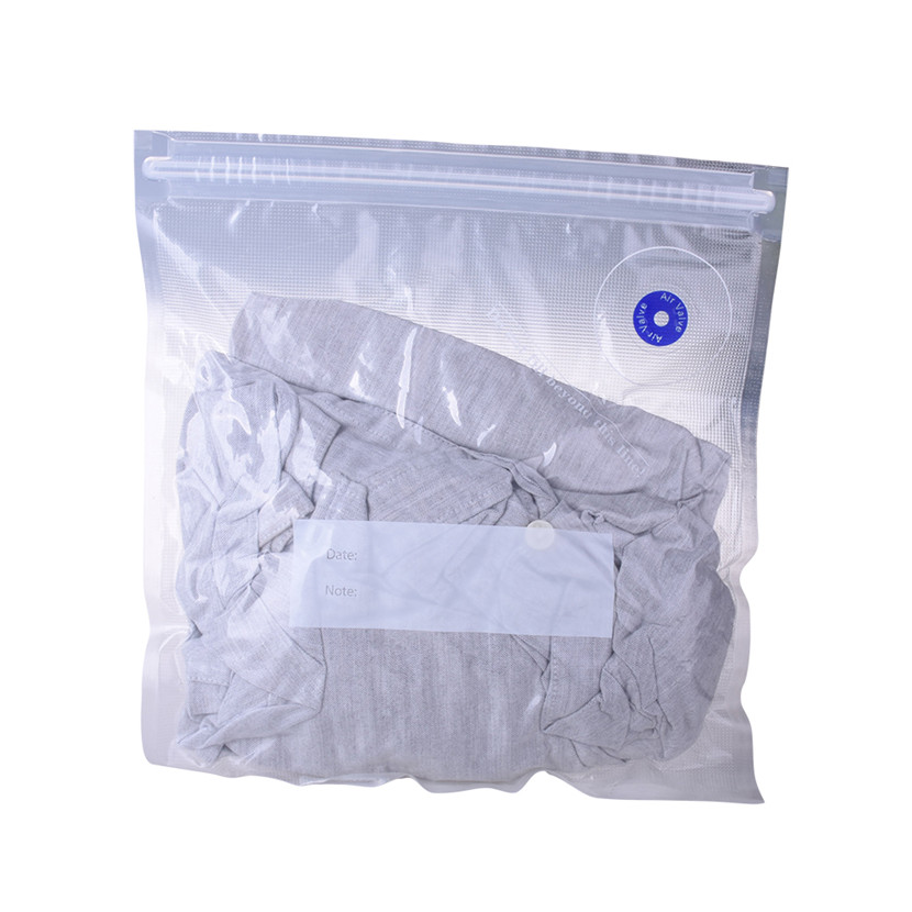 Bolsa de ropa de PLA impresa compostable con cremallera