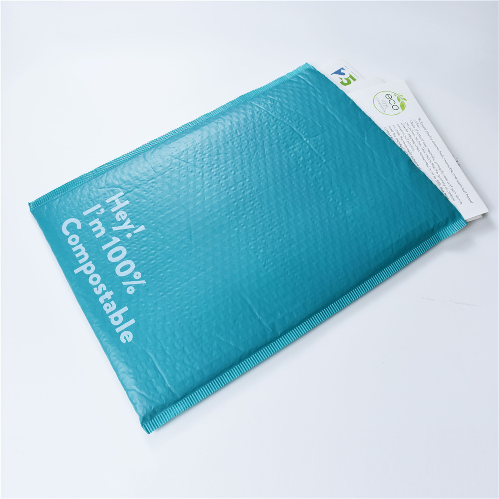 Bolsas de correo compostables personalizadas de colores ecológicos