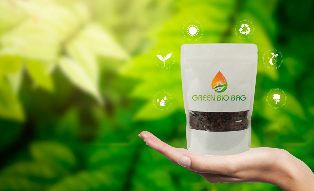 Bolsa de empaque de especias compostables del fabricante de China con esquina redonda