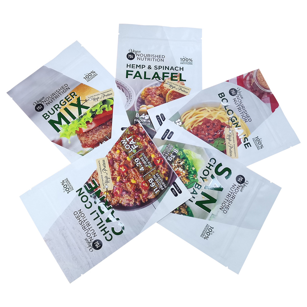 Embalaje compostable 100% ecológico para alimentos personalizados