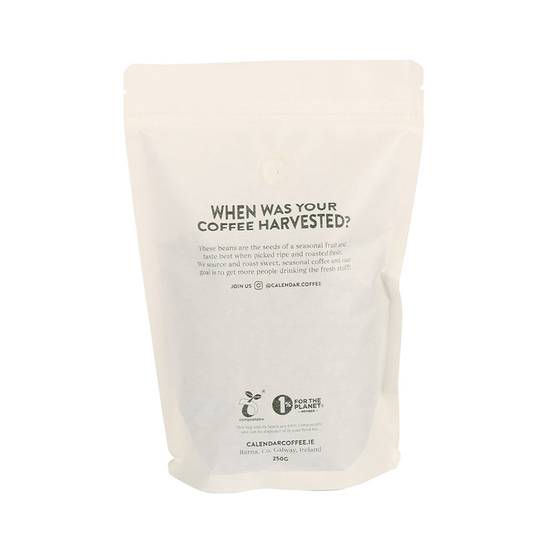 Producción personalizada Foil de aluminio Embalaje biodegradable Bolsas para la cremallera Bolsas de café Sellado