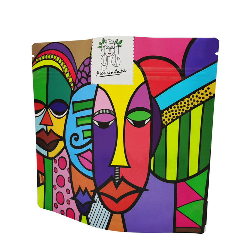 Biodegradable de aluminio de excelente calidad Biodegradable Sachet Stand Up Pouch con bolsas de café de marca con cremallera