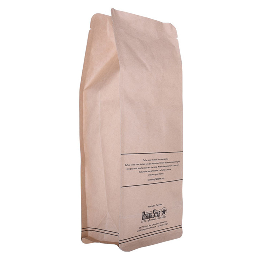 Bolsas de palomitas de maíz de celofán de bloqueo de cierre de cremallera con bolsas de café personalizables con válvula compostables