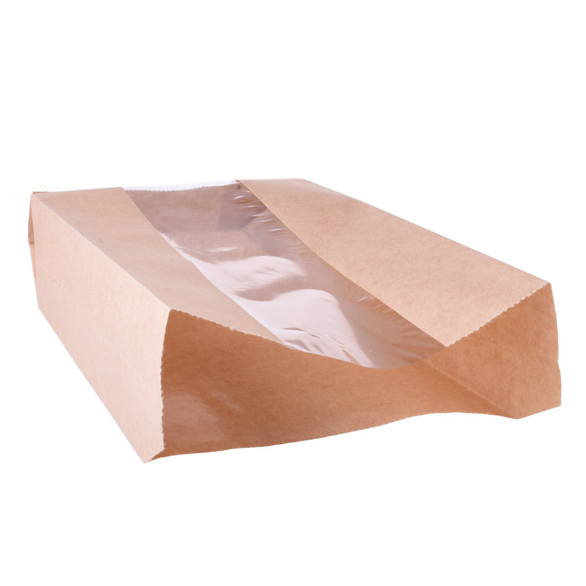 Bolsas kraft a prueba de humedad de la moda bocadillos de empaque sostenibles al por mayor bolsa de papel para pan para pan