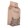 Logotipo personalizado Ziplock Flat Bottom Kraft Paper Bag Bag al por mayor