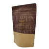 Impresión Gravure Compostable Brown Krafr Paper Té de té de pie ziplock