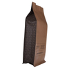 Bolsas de café impresas de papel natural biodegradables personalizadas con cierre de cremallera