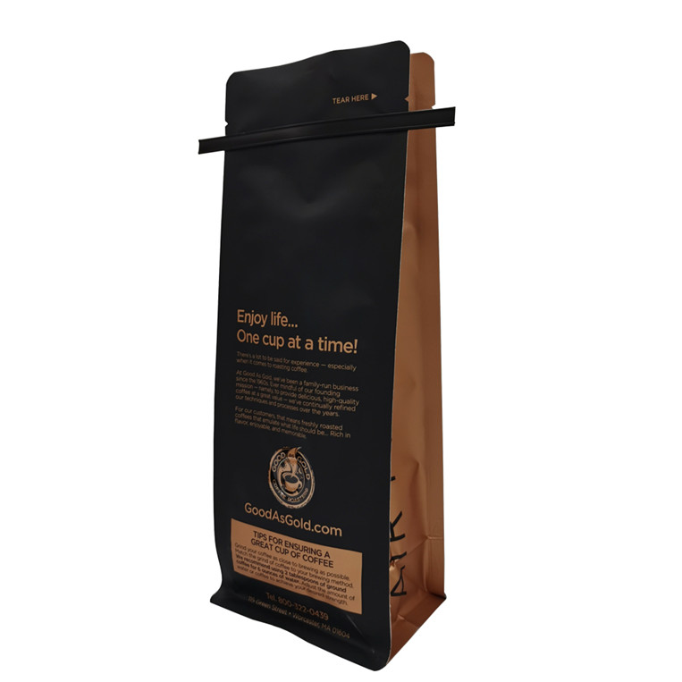 Impresión de impresión personalizada Impresión Colorida Coffee Sostenible Coffee Zipllock Empaca flexible con corbata de hojalata