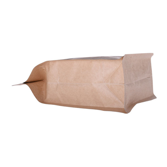 Bolsa de café de papel reciclable laminado con válvula en el embalaje en forma de caja