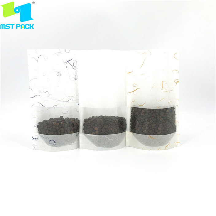 Papel de arroz laminado con envases biodegradables de tamaño personalizado con ventana