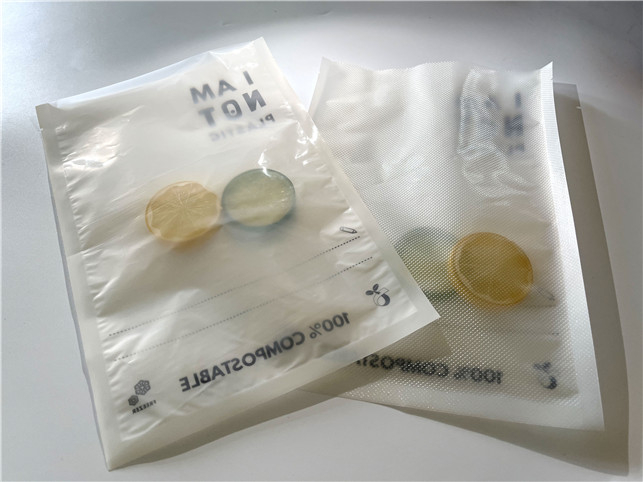 Embalaje de vacío compostable laminado de sello de calor personalizado con texturas Europa