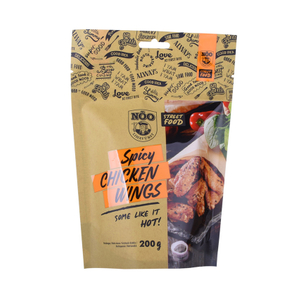 Bolsa de bolsa de pie impresa personalizada biodegradable para alimentos Wholedsale