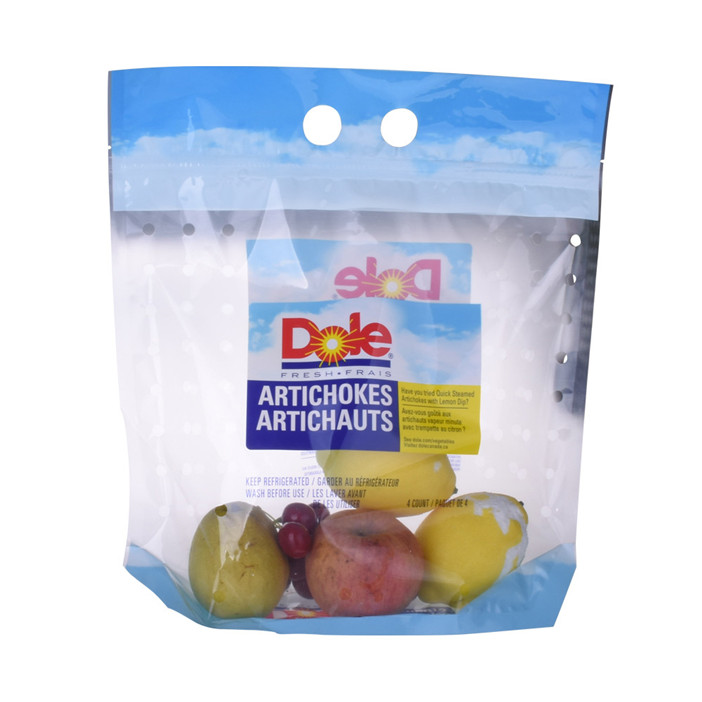 Bolsas resellables transparentes de plástico laminado con la impresión del logotipo para empacar fruta