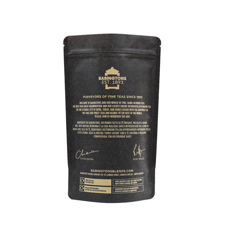 Embalaje de bolsas de té biodegradables compañías de embalaje de papel kraft