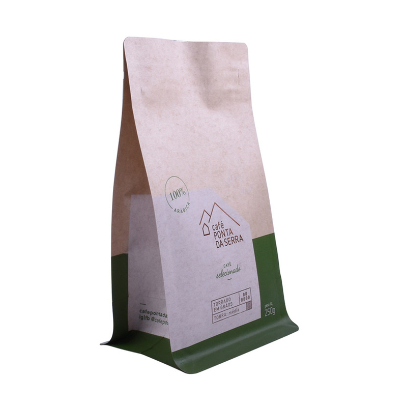 Embalaje renovable Acabado mate Kraft Paper Bag Bols