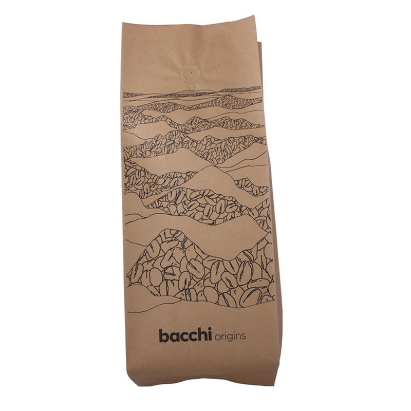 Reciclar Kraft Paper Brown Coffee Packaging Bag Bag al por mayor