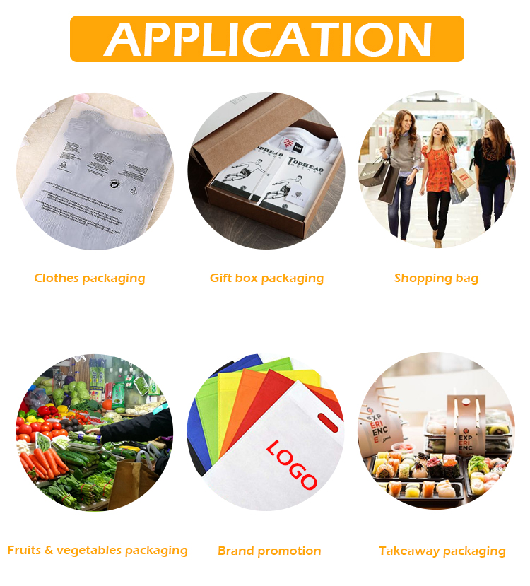 Aplicaci&oacute;n de la bolsa no tejida soluble en agua.