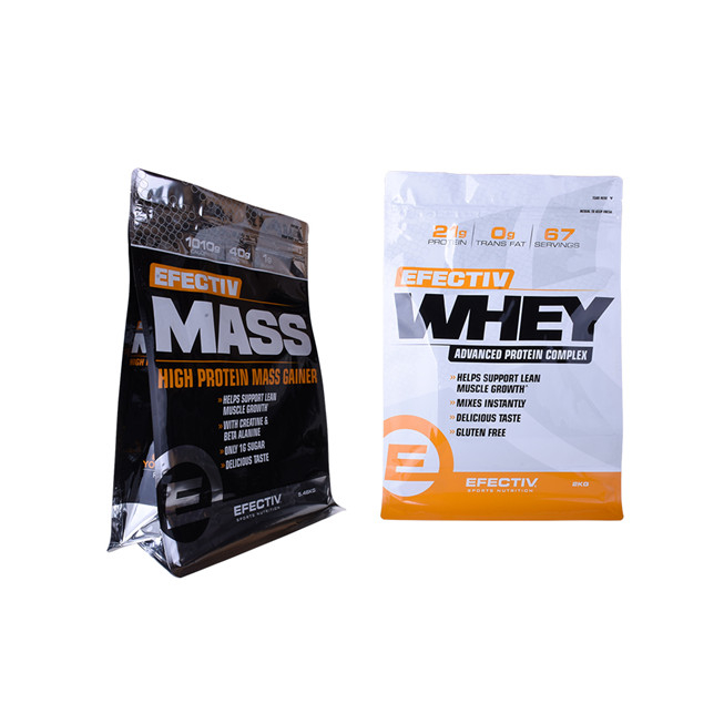 Bolsa de fondo de bloque personalizado Bolsa de plástico Bolsa de proteína de envasado de caramelo