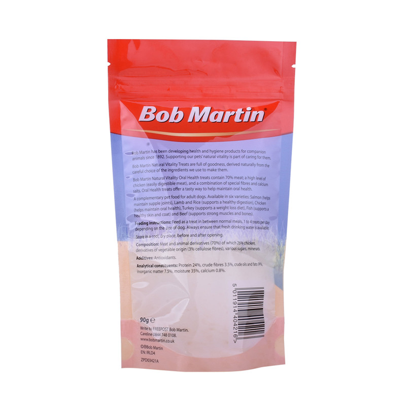 Producción personalizada Proveedores de bolsas de alimentos para mascotas personalizadas