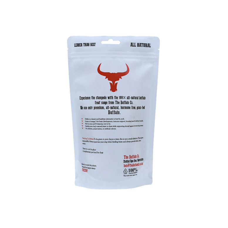 Embalaje flexible de lágrima Notch Recycle Cat Dog Food Pouching Pouches Bolsa de plástico de comida para mascot