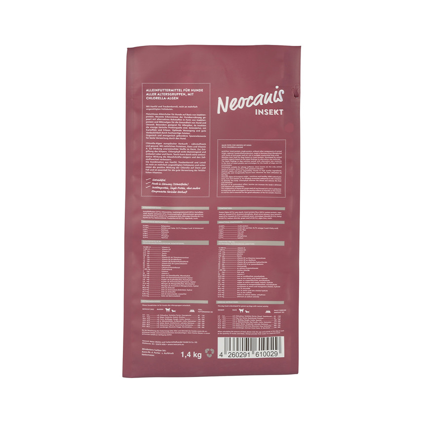 Bolsas de envasado de alimentos de fondo plano de reciclaje de productos de productos de China