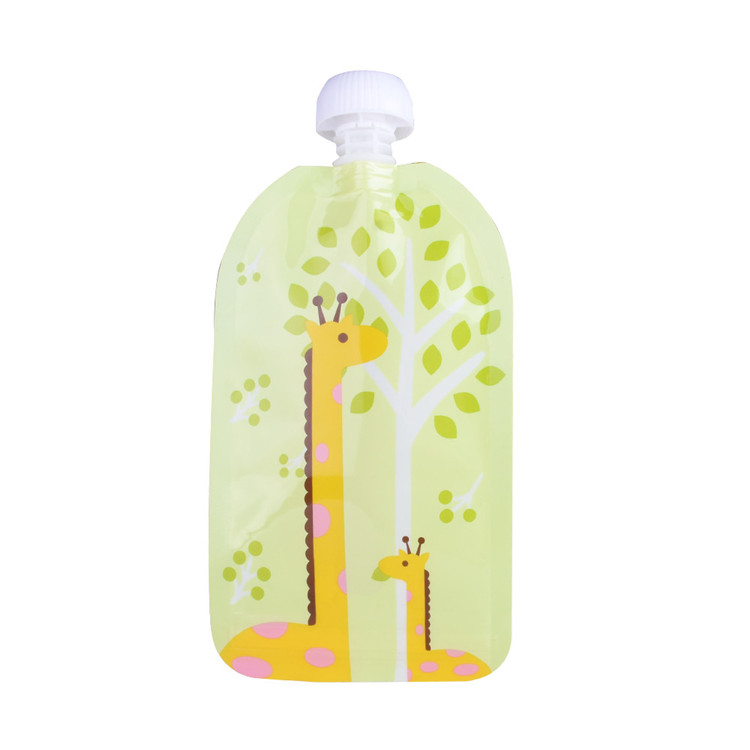 Diseño creativo Alimento de alimentos Grado reciclable Stand Up Clear Juice Pouch