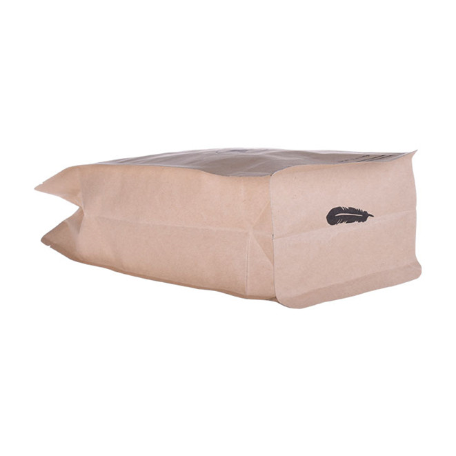 Bolsa de papel reciclable Brown impresa personalizada de Resealabele