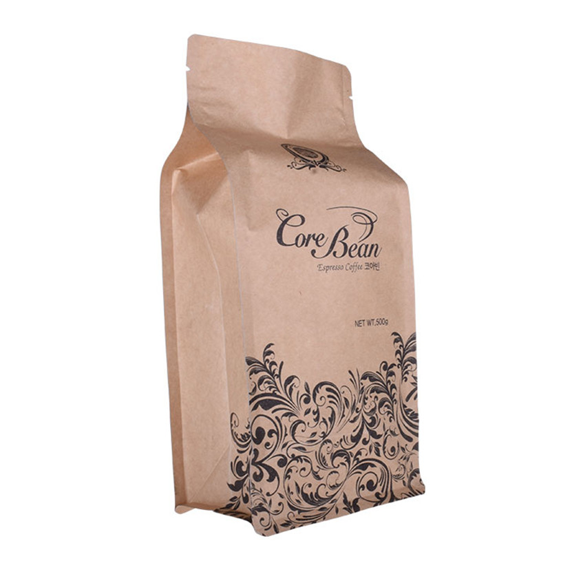 Cierre de plástico con cremallera yco White Kraft Coffee Bag Fabricante