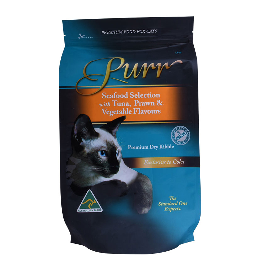 Bolsa de comida para gatos con cremallera