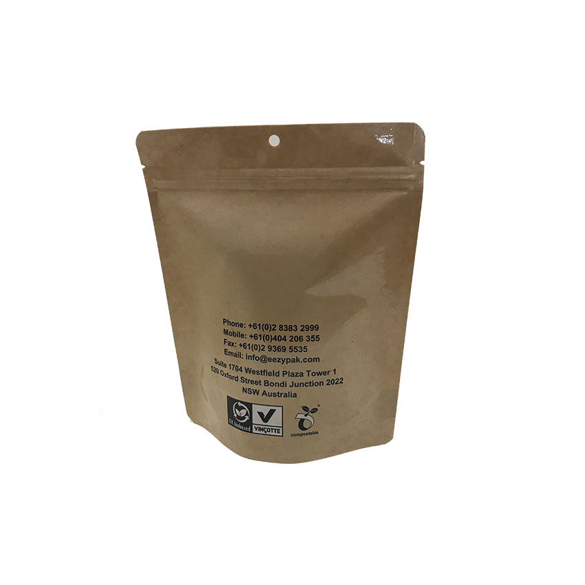 Bolsas de café compostables para el hogar totalmente 100% ecológicas bio con válvula