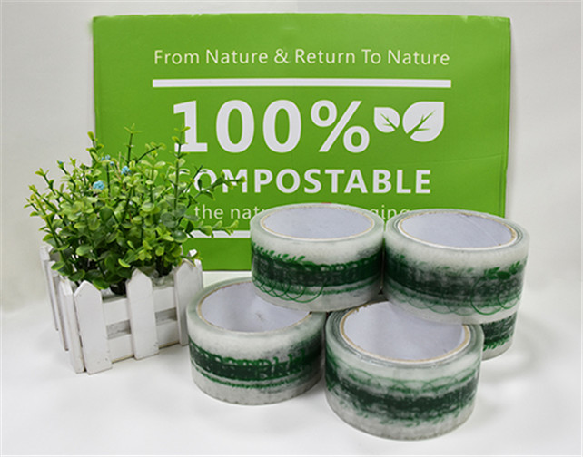 Cinta de embalaje de cinta biológica de planta compostable para caja de cartón
