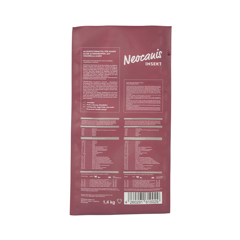 Zipllock completo al por mayor al por mayor acabado mate bolsas de bolsillo de comida