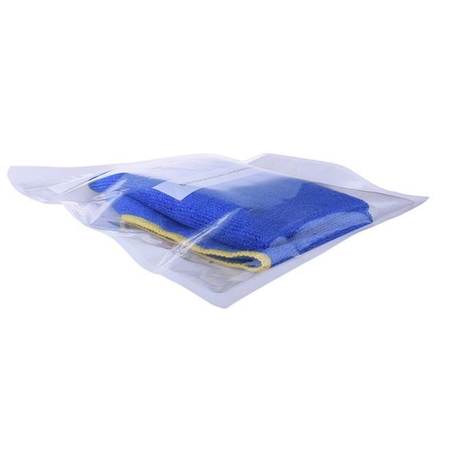 Bolsas de camiseta compostables laminadas con ziplock en la bolsa de almohada con forma de