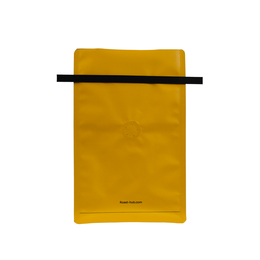 Bolsa de papel Kraft de impresión personalizada de acabado Matt con bolsas de café de ventana transparente
