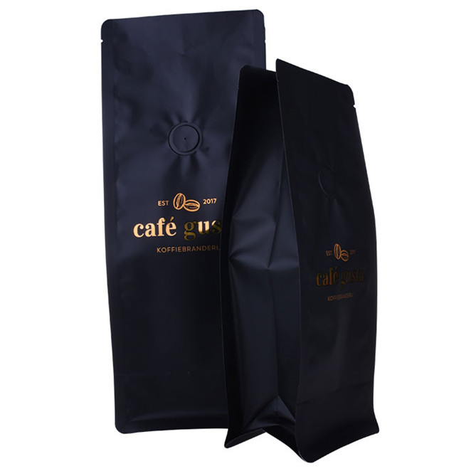 Bolsas de café de plástico personalizadas de 12oz con estampado de estampado caliente