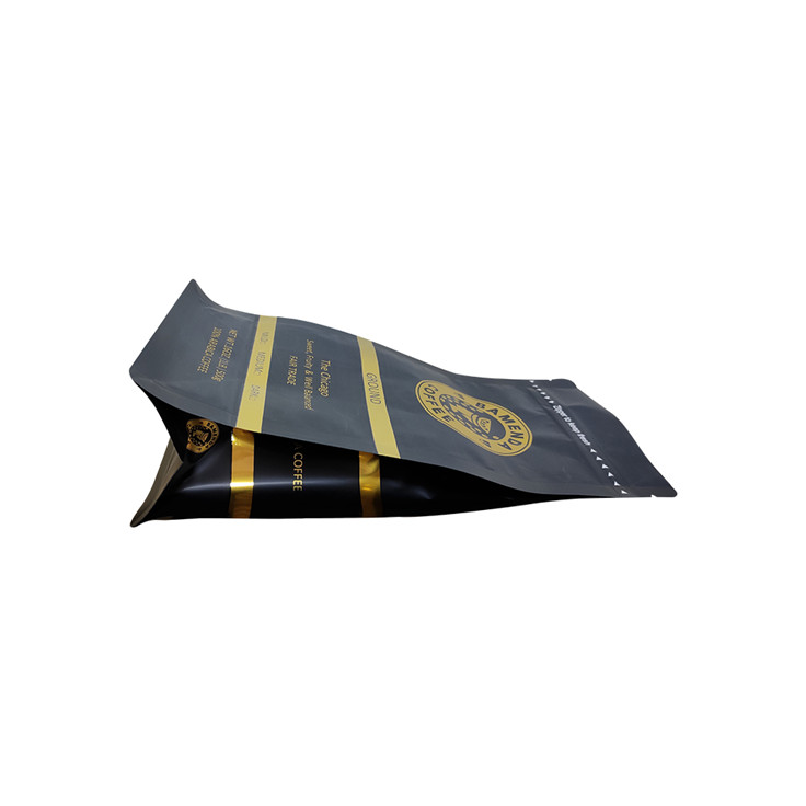Impresión personalizada Bloque popular Packaging de bolsas de aluminio de fondo para grano de café