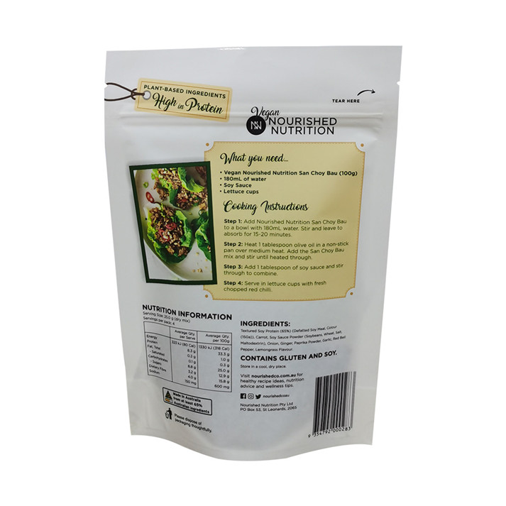 Impresión personalizada de alta calidad de alta calidad Ambientally Food Grade Stand Up Packaging UK