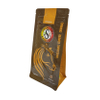 Bolsas de granos de café con logotipo de aduanas con fondo plano