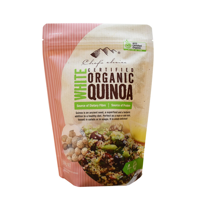 Embalaje de bolsas con tirolina ecológica Bolsa de comida personalizada 