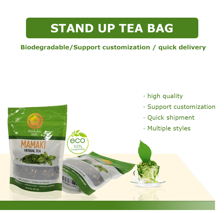 Bolsas de t&eacute; biodegradables con cremallera