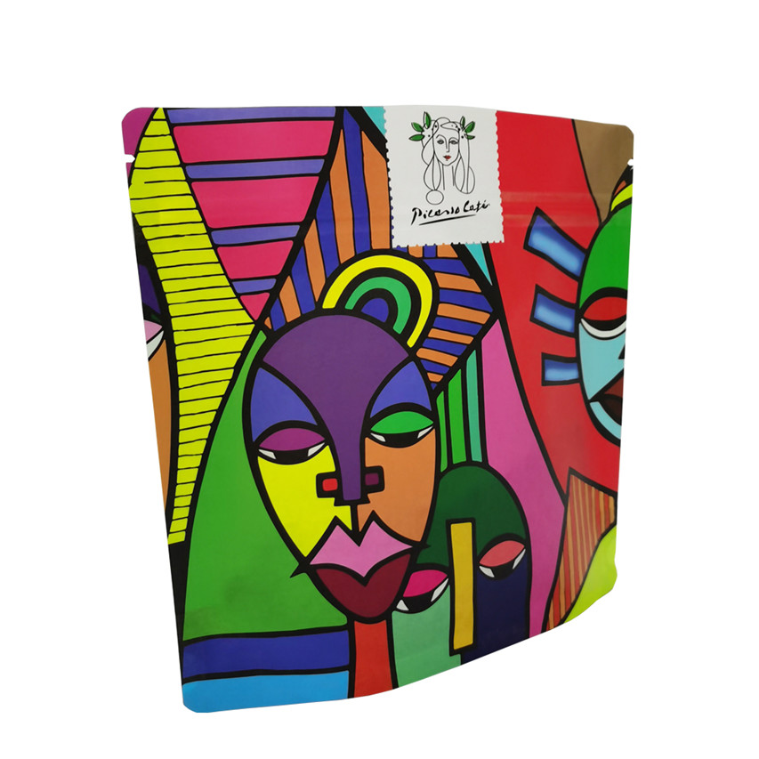 Biodegradable de aluminio de excelente calidad Biodegradable Sachet Stand Up Pouch con bolsas de café de marca con cremallera