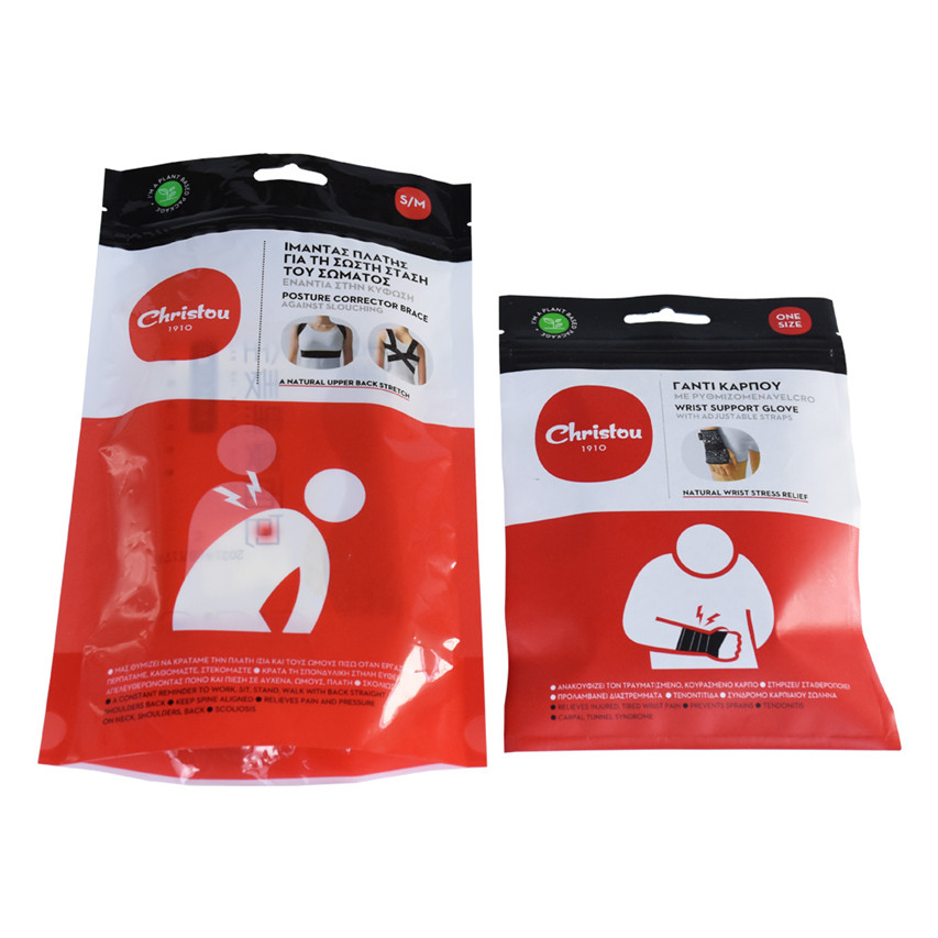 Reciclaje de fábrica Reciclaje de ropa sostenible Pase de pie Bolsas transparentes Camiseta Bolsa de plástico