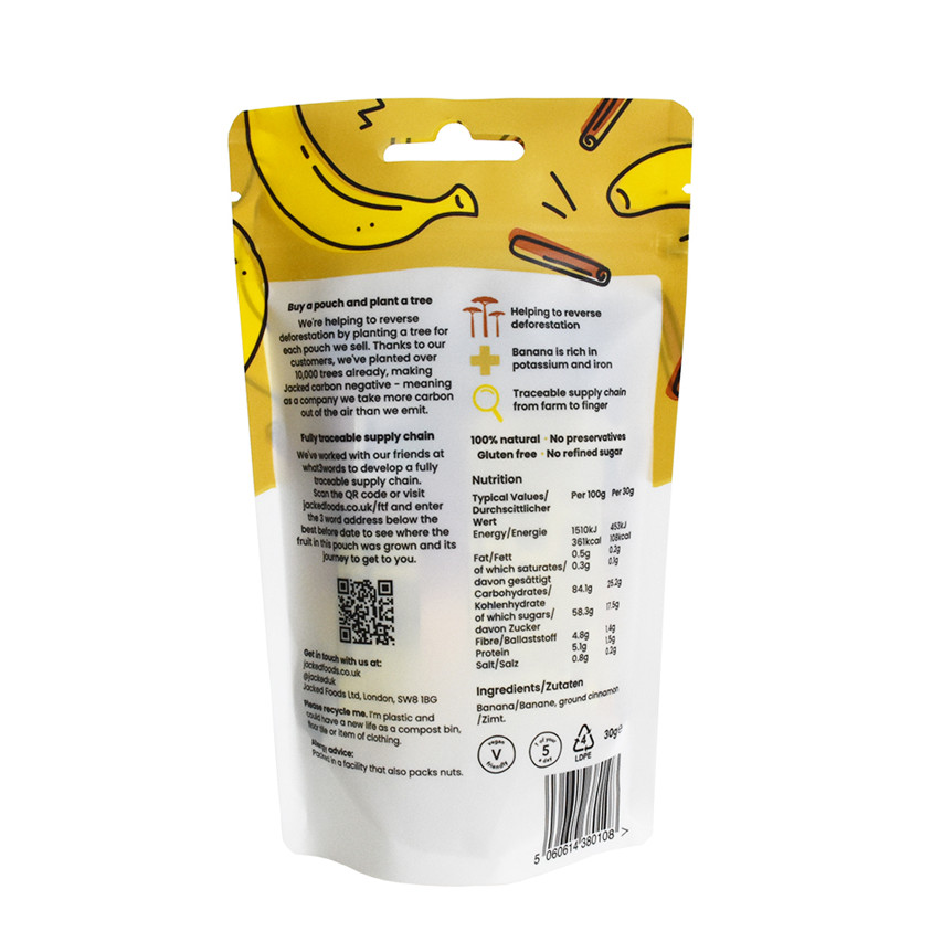 Impresión colorida Bolsas de papel reciclables compostables Nombre de marca biodegradable para frutas secas